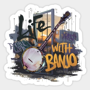 Life With Banjo, Banjo Graffiti Desain Sticker